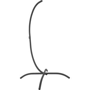 Sunnydaze Steel Egg Chair Stand with Curved Leg Base – Powder-Coated Gray Finish – Hardware Included – 78-Inch H