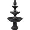 Sunnydaze 57″ H Welcome 3-Tier Water Fountain – Large Electric Water Fountain with Pineapple Topper for Garden, Patio or Yard – Deep Espresso(Deep Espresso)