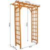 Sunnydaze 78-Inch Wooden Garden Arbor Walkway Wedding Arch – Durable Wood with Weather-Resistant Wood Finish