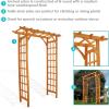 Sunnydaze 78-Inch Wooden Garden Arbor Walkway Wedding Arch – Durable Wood with Weather-Resistant Wood Finish