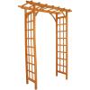 Sunnydaze 78-Inch Wooden Garden Arbor Walkway Wedding Arch – Durable Wood with Weather-Resistant Wood Finish