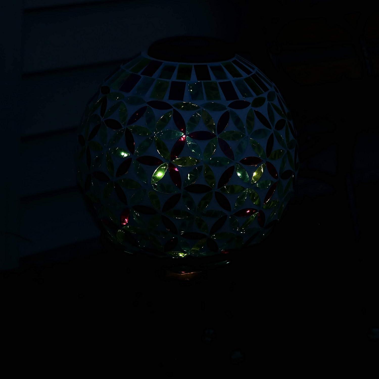 image:imageSunnydaze 10Inch Solar Gazing Ball for Garden Outdoor Glass Gazing Garden Globe for Outside Decoration Pearl PinkCool Blooms
