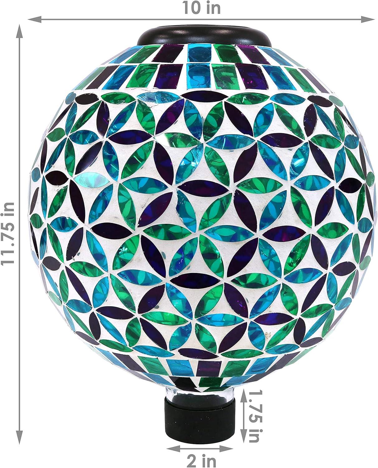 image:imageSunnydaze 10Inch Solar Gazing Ball for Garden Outdoor Glass Gazing Garden Globe for Outside Decoration Pearl PinkCool Blooms
