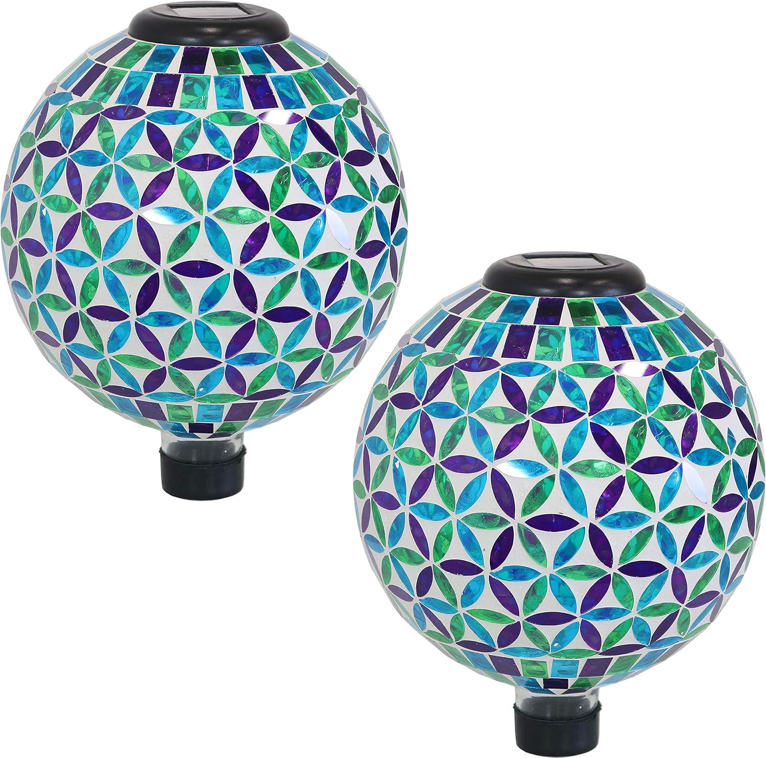 image:imageSunnydaze 10Inch Solar Gazing Ball for Garden Outdoor Glass Gazing Garden Globe for Outside Decoration Pearl PinkCool Blooms