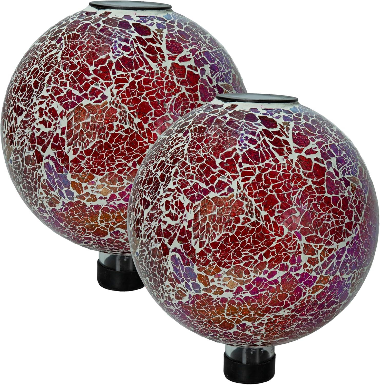 image:imageSunnydaze 10Inch Solar Gazing Ball for Garden Outdoor Glass Gazing Garden Globe for Outside Decoration Pearl PinkPearl Pink