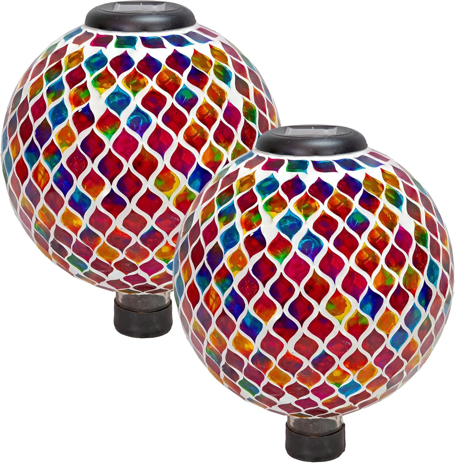 image:imageSunnydaze 10Inch Solar Gazing Ball for Garden Outdoor Glass Gazing Garden Globe for Outside Decoration Pearl PinkSummer Trellis
