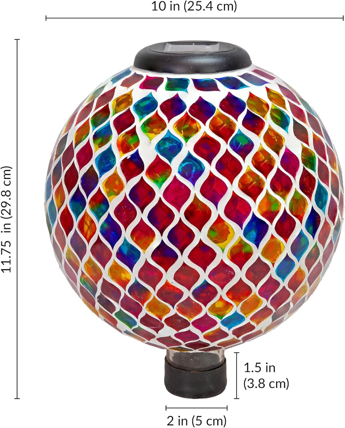 image:imageSunnydaze 10Inch Solar Gazing Ball for Garden Outdoor Glass Gazing Garden Globe for Outside Decoration Pearl PinkSummer Trellis