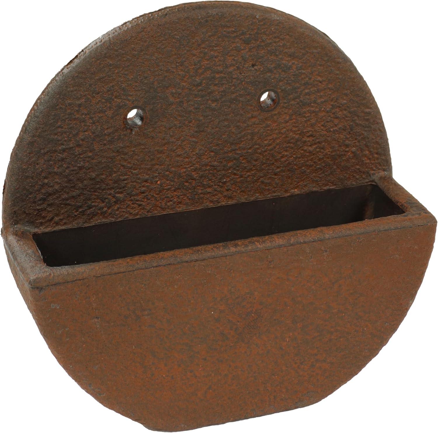 image:imageSunnydaze 12 Round Wall Planter Polyresin WallHanging Flower Pot for Indoor or Outdoor Use Dark Brown Set of 22