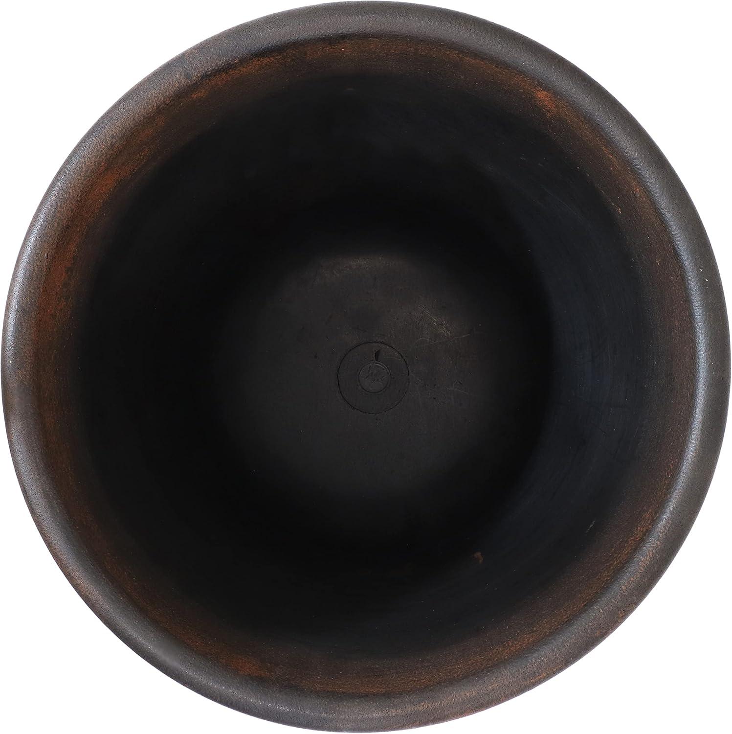 image:imageSunnydaze 13Inch Laurel Large Plant Pot Polyresin Round Outdoor Planter with Drillable Drainage Holes 2 Pack Rust4