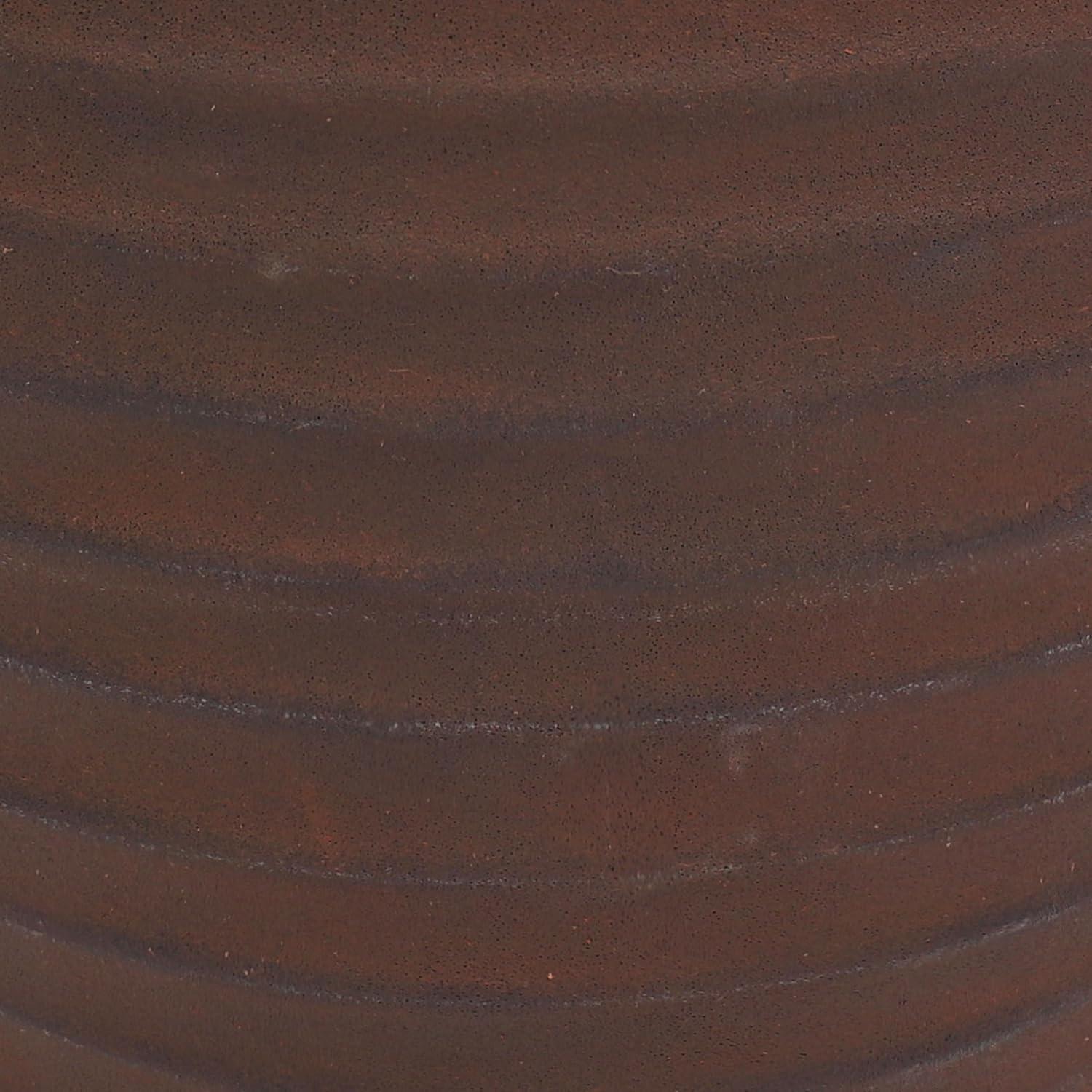 image:imageSunnydaze Ribbed 13 Outdoor Plant Pot Polyresin DoubleWalled Planter for Indoor or Outdoor Use Rust Set of 216 in
