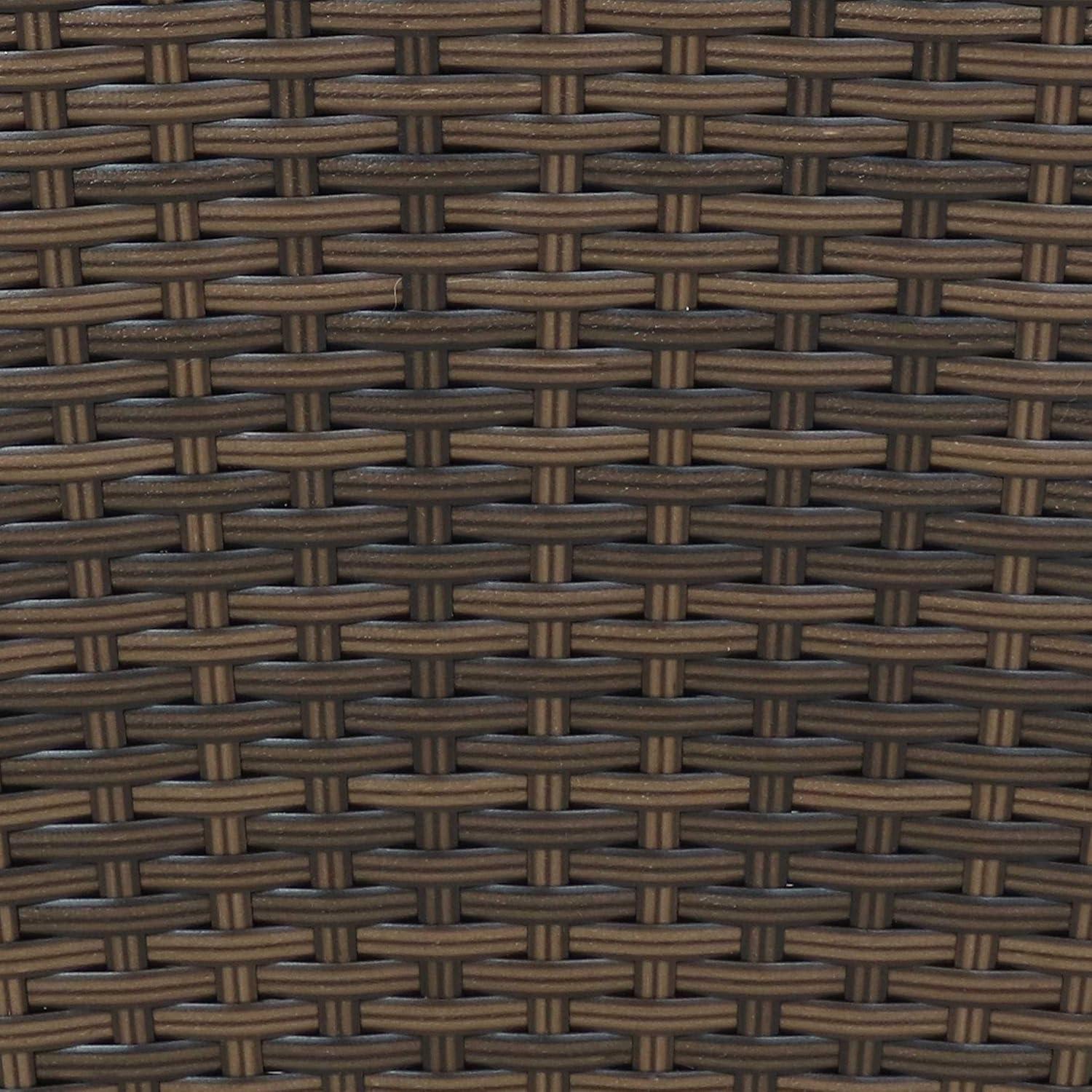 image:imageSunnydaze Square Tall Wicker Outdoor Planter Set of 8 Polyrattan Large Outdoor Planters for Porch Patio or Garden 20 Tall Plant Pots BrownBrown