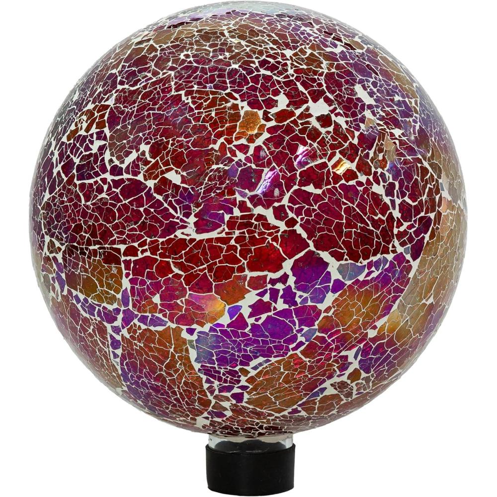 image:imageSunnydaze 10Inch Gazing Ball for Garden Glass Gazing Globe for Outside Outdoor Garden Orb for Backyard or Front Lawn Decor Lavender Set of 2Pearl Pink