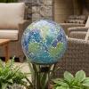 Sunnydaze 10-Inch Gazing Ball for Garden – Glass Gazing Globe for Outside – Outdoor Garden Orb for Backyard or Front Lawn Decor – Lavender – Set of 2(Azul Terra)