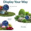 Sunnydaze 10-Inch Gazing Ball for Garden – Glass Gazing Globe for Outside – Outdoor Garden Orb for Backyard or Front Lawn Decor – Lavender – Set of 2(Deep Ocean Swirl)