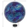 Sunnydaze 10-Inch Gazing Ball for Garden – Glass Gazing Globe for Outside – Outdoor Garden Orb for Backyard or Front Lawn Decor – Lavender – Set of 2(Deep Ocean Swirl)