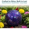 Sunnydaze 10-Inch Gazing Ball for Garden – Glass Gazing Globe for Outside – Outdoor Garden Orb for Backyard or Front Lawn Decor – Lavender – Set of 2(Iridescent Purple)