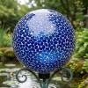 Sunnydaze 10-Inch Gazing Ball for Garden – Glass Gazing Globe for Outside – Outdoor Garden Orb for Backyard or Front Lawn Decor – Lavender – Set of 2(Lavender)