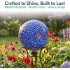 Sunnydaze 10-Inch Gazing Ball for Garden – Glass Gazing Globe for Outside – Outdoor Garden Orb for Backyard or Front Lawn Decor – Lavender – Set of 2(Lavender)