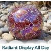 Sunnydaze 10-Inch Gazing Ball for Garden – Glass Gazing Globe for Outside – Outdoor Garden Orb for Backyard or Front Lawn Decor – Lavender – Set of 2(Pearl Pink)