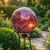 Sunnydaze 10-Inch Gazing Ball for Garden – Glass Gazing Globe for Outside – Outdoor Garden Orb for Backyard or Front Lawn Decor – Lavender – Set of 2(Pearl Pink)