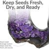 Sunnydaze 10-Inch Glass Mosaic Hanging Bird Feeder for Outdoors – Fly-Through Glass Bird Feeder for Cardinals, Jays, Finches and More – Pearl Pink Flower(Iridescent Purple Flower)