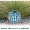 Sunnydaze 10-Inch Solar Gazing Ball for Garden – Outdoor Glass Gazing Garden Globe for Outside Decoration – Pearl Pink(Cool Blooms)