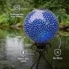 Sunnydaze 10-Inch Solar Gazing Ball for Garden – Outdoor Glass Gazing Garden Globe for Outside Decoration – Pearl Pink(Lavender Mosaic)