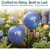 Sunnydaze 10-Inch Solar Gazing Ball for Garden – Outdoor Glass Gazing Garden Globe for Outside Decoration – Pearl Pink(Lavender Mosaic)