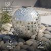 Sunnydaze 10-Inch Solar Gazing Ball for Garden – Outdoor Glass Gazing Garden Globe for Outside Decoration – Pearl Pink(Mirrored Diamond)