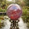 Sunnydaze 10-Inch Solar Gazing Ball for Garden – Outdoor Glass Gazing Garden Globe for Outside Decoration – Pearl Pink(Pearl Pink)