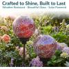 Sunnydaze 10-Inch Solar Gazing Ball for Garden – Outdoor Glass Gazing Garden Globe for Outside Decoration – Pearl Pink(Pearl Pink)