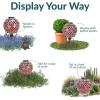 Sunnydaze 10-Inch Solar Gazing Ball for Garden – Outdoor Glass Gazing Garden Globe for Outside Decoration – Pearl Pink(Summer Trellis)