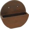 Sunnydaze 12″ Round Wall Planter – Polyresin Wall-Hanging Flower Pot for Indoor or Outdoor Use – Dark Brown – Set of 2(2)