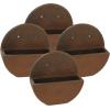 Sunnydaze 12″ Round Wall Planter – Polyresin Wall-Hanging Flower Pot for Indoor or Outdoor Use – Dark Brown – Set of 2(4)