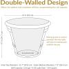 Sunnydaze 13-Inch Laurel Large Plant Pot – Polyresin Round Outdoor Planter with Drillable Drainage Holes – 2 Pack – Rust(2)
