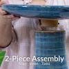 Sunnydaze 21″ H Ceramic Bird Bath for Outside – Hand-Painted Outdoor Bird Bath Bowl, UV/Frost-Resistant Finish – Lemon Cognac(Cloud Swirl)