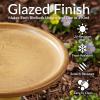 Sunnydaze 21″ H Ceramic Bird Bath for Outside – Hand-Painted Outdoor Bird Bath Bowl, UV/Frost-Resistant Finish – Lemon Cognac(Lemon Cognac)