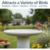 Sunnydaze 21″ H Ceramic Bird Bath for Outside – Hand-Painted Outdoor Bird Bath Bowl, UV/Frost-Resistant Finish – Lemon Cognac(Twilight)
