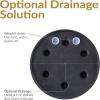 Sunnydaze 24-Inch Anjelica Large Plastic Pot for Plants – Outdoor Double-Walled Large Plastic Planter with Drillable Drainage Holes – Matte Black – 2pk(Matte Black)