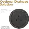 Sunnydaze 24-Inch Anjelica Large Plastic Pot for Plants – Outdoor Double-Walled Large Plastic Planter with Drillable Drainage Holes – Matte Black – 2pk(Sable)