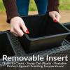 Sunnydaze 3-Section Tall Wicker Planter Box – 3 Removable Plastic Inserts – Rectangular Large Outdoor Planter – 33″ W x 11.75″ D x 21.5″ H(Without Trellis)