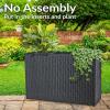 Sunnydaze 3-Section Tall Wicker Planter Box – 3 Removable Plastic Inserts – Rectangular Large Outdoor Planter – 33″ W x 11.75″ D x 21.5″ H(Without Trellis)