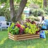 Sunnydaze 48-Inch Galvanized Steel Raised Garden Beds – Rectangle Planter for Vegetables and Flowers – Brown – Set of 2(Brown)
