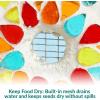 Sunnydaze 6-Inch Glass Mosaic Hanging Bird Feeder for Outdoors – Fly-Through Glass Bird Feeder for Cardinals, Jays, Finches and More – Confetti Mosaic – Set of 12(Confetti Mosaic)