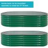 Sunnydaze 79-Inch Oval Raised Garden Bed – Stackable Steel Vegetable Flower Bed Planter Kit with Rubber Edge Trim – Green(Green)