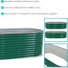 Sunnydaze 79-Inch Oval Raised Garden Bed – Stackable Steel Vegetable Flower Bed Planter Kit with Rubber Edge Trim – Green(Green)