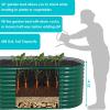 Sunnydaze 79-Inch Oval Raised Garden Bed – Stackable Steel Vegetable Flower Bed Planter Kit with Rubber Edge Trim – Green(Green)