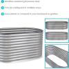 Sunnydaze 79-Inch Oval Raised Garden Bed – Stackable Steel Vegetable Flower Bed Planter Kit with Rubber Edge Trim – Green(Silver)