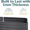 Sunnydaze Galvanized Raised Garden Bed Kit – 5x5x1 ft Outdoor Raised Garden Bed – Metal Planter Box for Vegetables, Flowers, Herbs – Dark Gray – L-Shaped(Dark Gray)