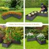 Sunnydaze Galvanized Raised Garden Bed Kit – 5x5x1 ft Outdoor Raised Garden Bed – Metal Planter Box for Vegetables, Flowers, Herbs – Dark Gray – L-Shaped(Dark Gray)
